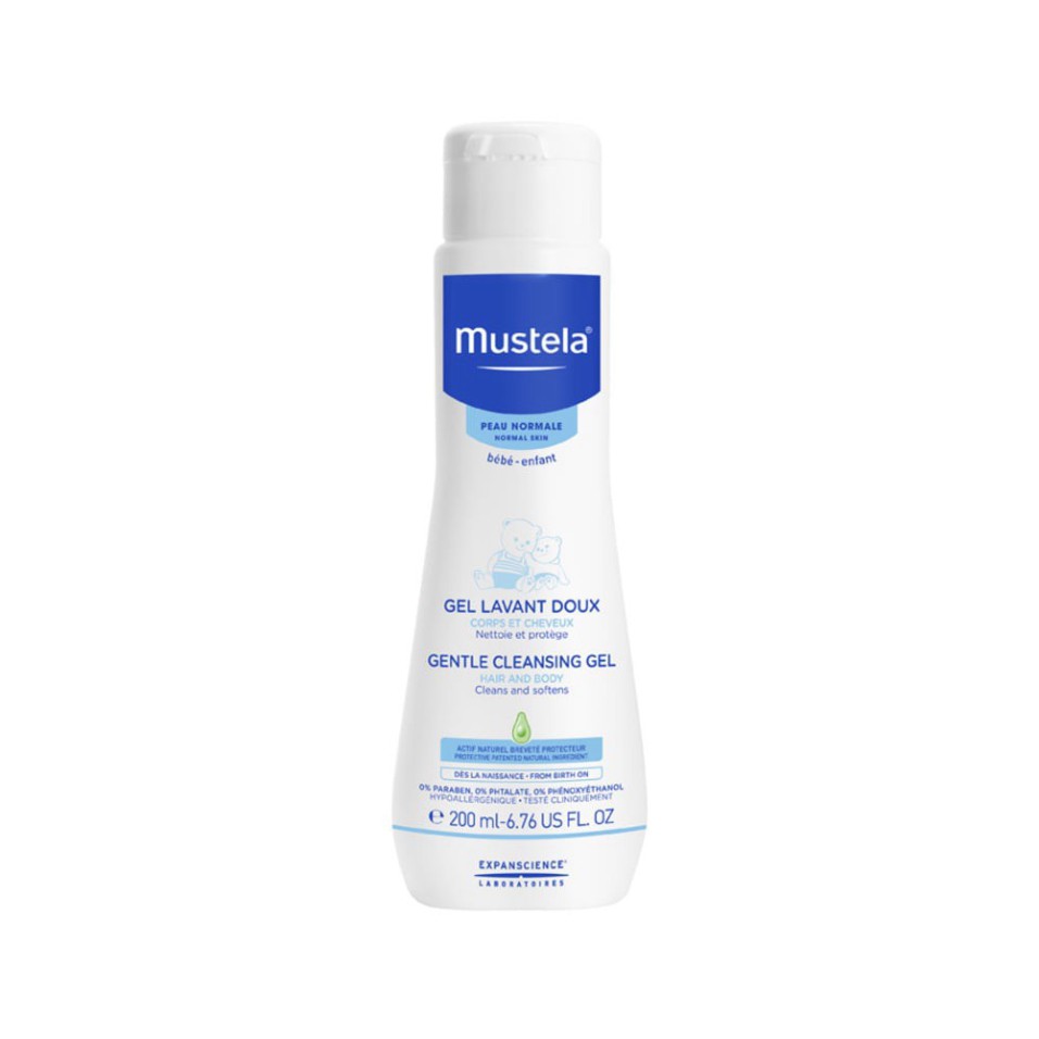 [HÀNG CHÍNH HÃNG] Sữa Tắm Gội Cho Trẻ Sơ Sinh & Em Bé Da Thường Mustela 200ml