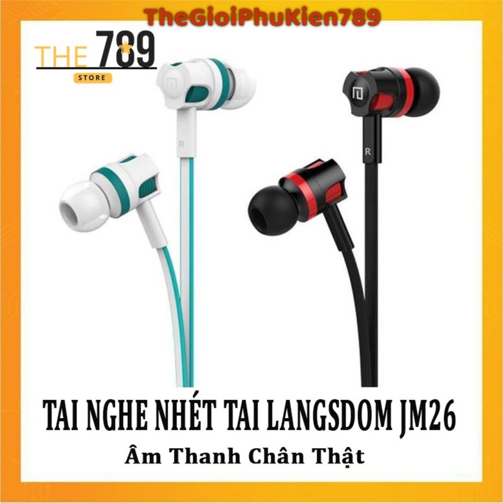 [Mã ELORDER5 giảm 10k đơn 20k] TAI NGHE NHÉT TAI LANGSDOM JM26 SUPER BASS - HÀNG NHẬP KHẨU