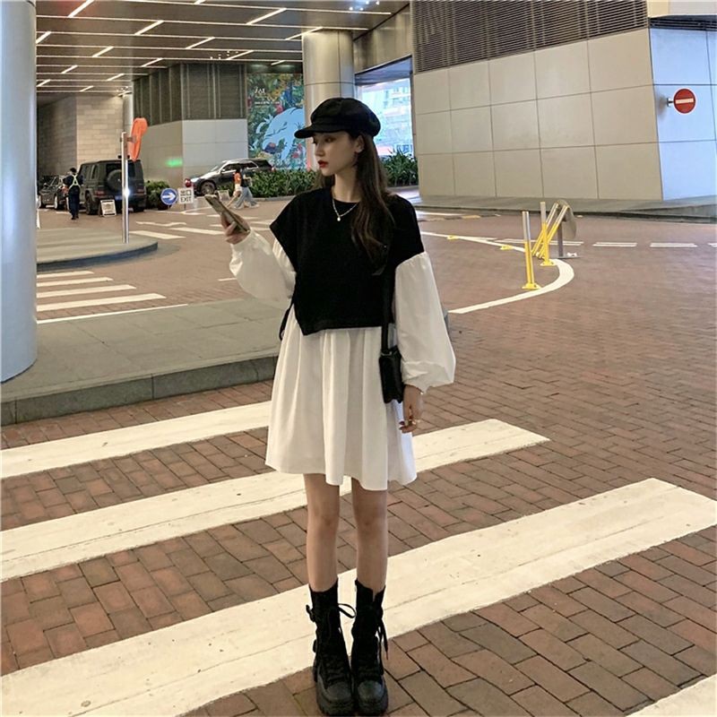 VÁY LIỀN BIGSIZE PHONG CÁCH HÀN QUỐC TRẺ TRUNG VỚI 2 MÀU ĐEN TRẮNG PHỐI HÀI HOÀ MẪU MỚI 2022