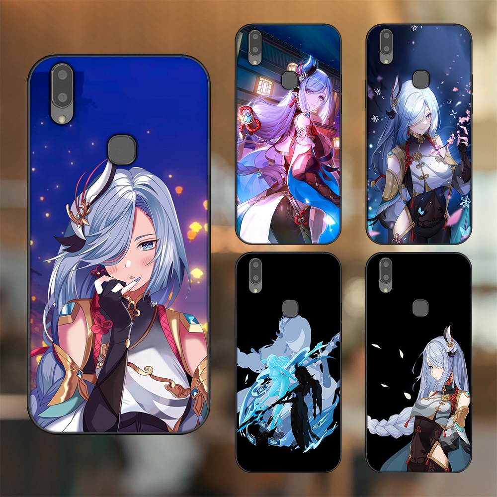 Ốp lưng Vivo V9, Y85, V11i viền đen in hình Shenhe Genshin Impact