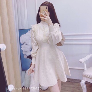 Váy xoè ren tiểu thư