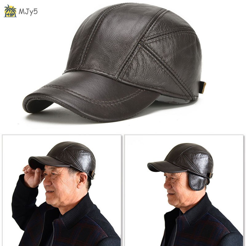 Mũ Lưỡi Trai Nam Bằng Da Thật Mjy5
