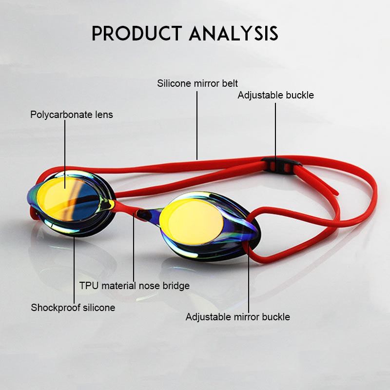 Kính Bơi Silicone Chống Sương Mù/Thấm Nước/Tia Uv Chuyên Nghiệp