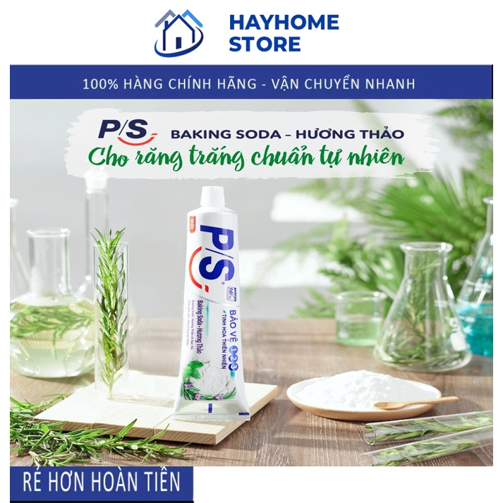 Kem Đánh Răng P/S Baking Soda 30gr Hương Thảo, Trắng Răng, Thơm Miệng