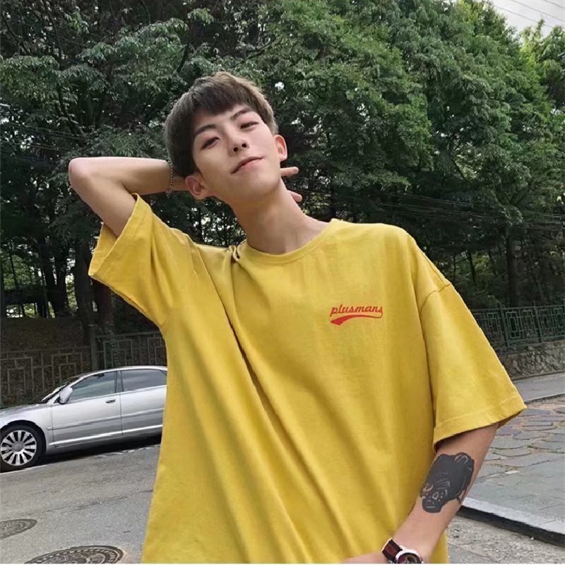 Áo Thun Tay Ngắn Dáng Rộng In Chữ Phong Cách Hip Hop Đường Phố Hàn Quốc Thời Trang Mùa Hè Cho Nam Và Nữ