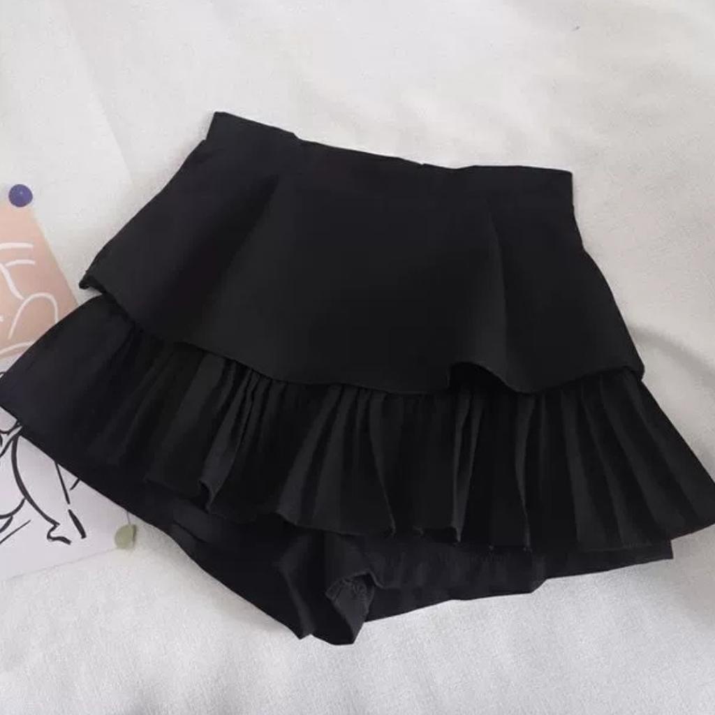 Chân Váy Đen Dáng Xòe 2 Tầng Chất Liệu Tuyết Mưa Siêu Hot | BigBuy360 - bigbuy360.vn