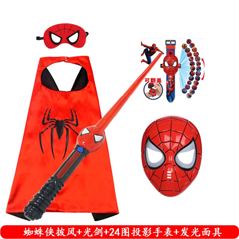 Bộ đồ hóa trang Người Nhện - quần áo siêu nhân SpiderMan cho bé cực chất áo liền quần kèm mũ trùm