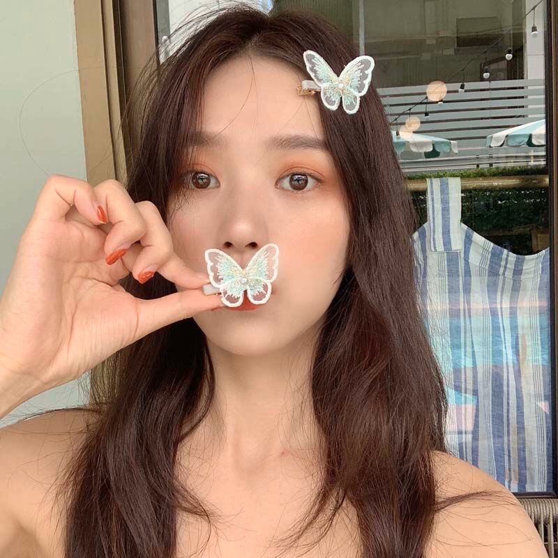 BUTTERFLY 1 Kẹp Tóc Hình Bướm Xinh Xắn Cho Nữ