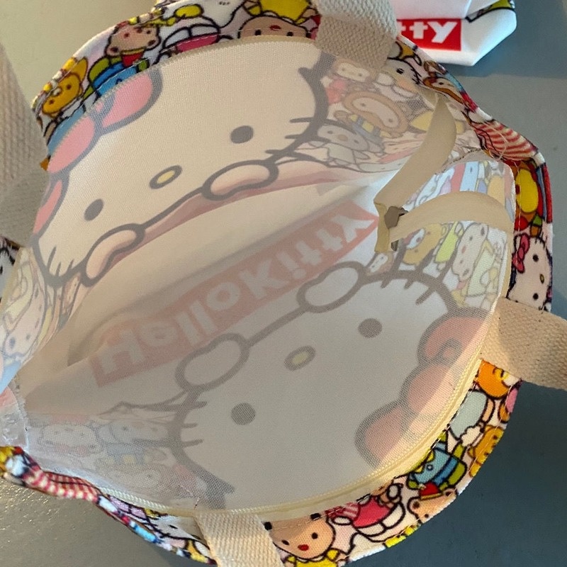 Túi Xách Vải Canvas In Hình Hello Kitty Đáng Yêu