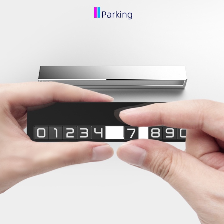 Bảng số điện thoại hợp kim nhôm cao cấp trên ô tô BD127 - Kích thước: 127×30×13mm