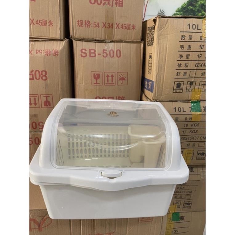 Rổ úp bát ✨ FREE SHIP ✨ có ống cắm đũa tiện dụng nhựa Việt Nhật- 5568