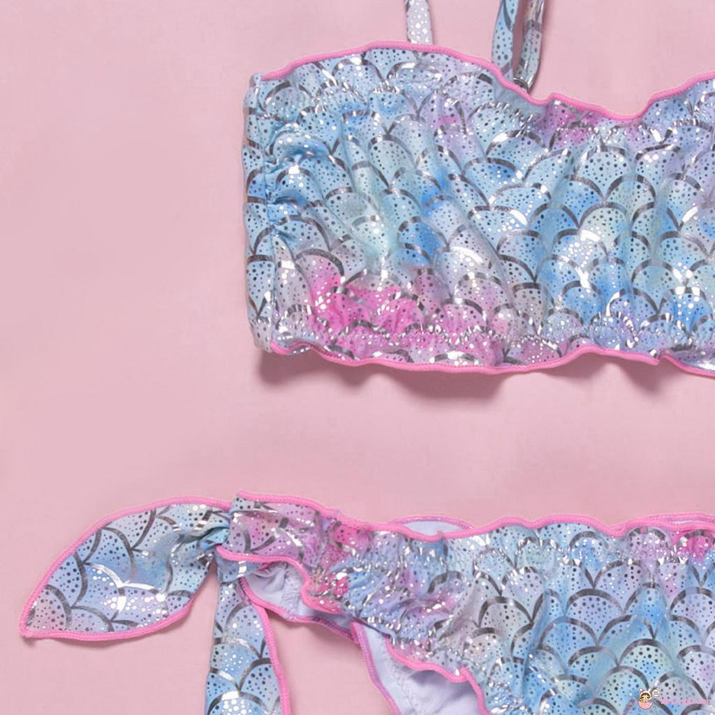 Set Đồ Bơi Hình Nàng Tiên Cá Dễ Thương Hợp Thời Trang Cho Bé Gái Từ 7-15 Tuổi