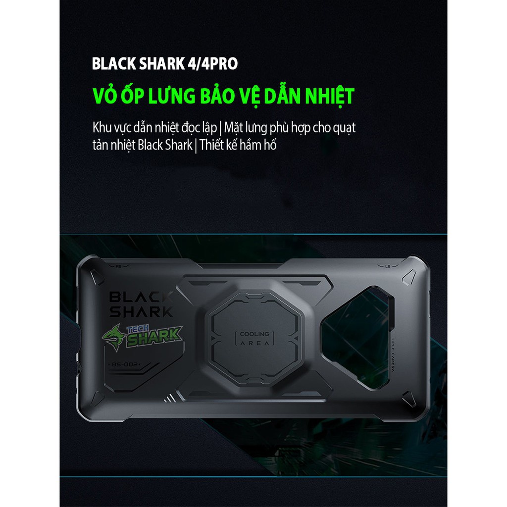 Ốp tản nhiệt kim loại cho điện thoại Blackshark 4/ Blackshark 4 pro