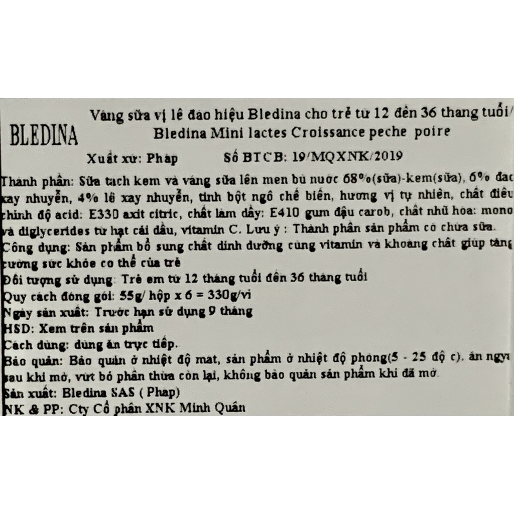 Sữa chua Bledina cho bé từ 6 tháng