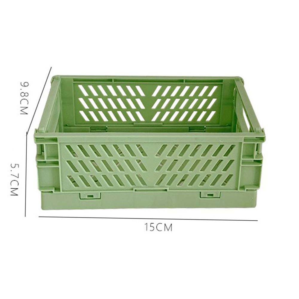 Giỏ nhựa mini đựng đồ để bàn nhiều màu sắc có thể gấp gọn