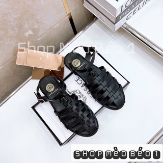 Sandal giọ vs tag đen đế bằng fullbox