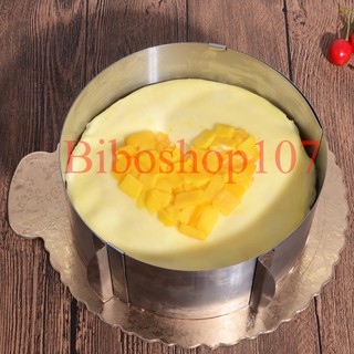 Khuôn ring mousse tròn thay đổi kích thước