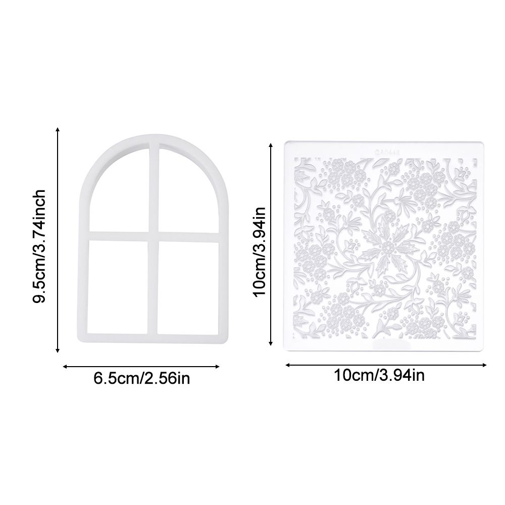 Khuôn làm bánh bằng acrylic dập nổi hình hoa lá độc đáo tiện dụng