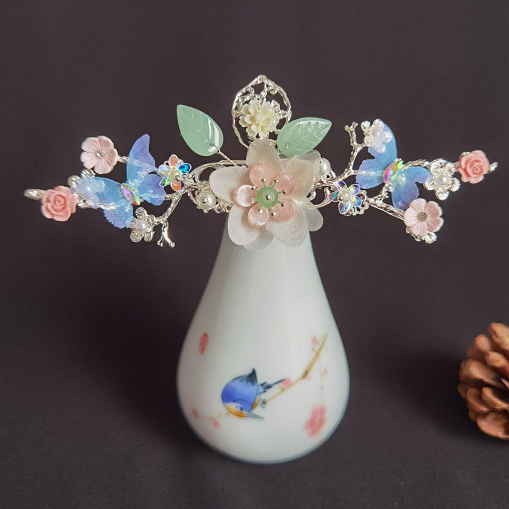 NICKOLAS Bộ Trâm Cài Tóc + Bông Tai + Trâm Cài Tóc Phong Cách Trung Hoa Cổ Điển Thời Trang Cho Nữ