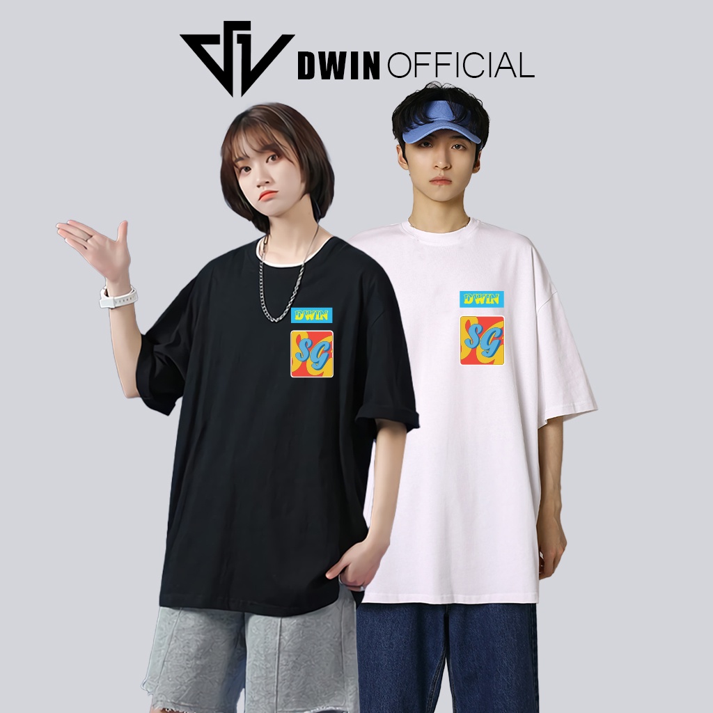 Áo thun unisex Sài Gòn thời trang Dwin basic tee phông trơn nam nữ tay lỡ oversize form rộng