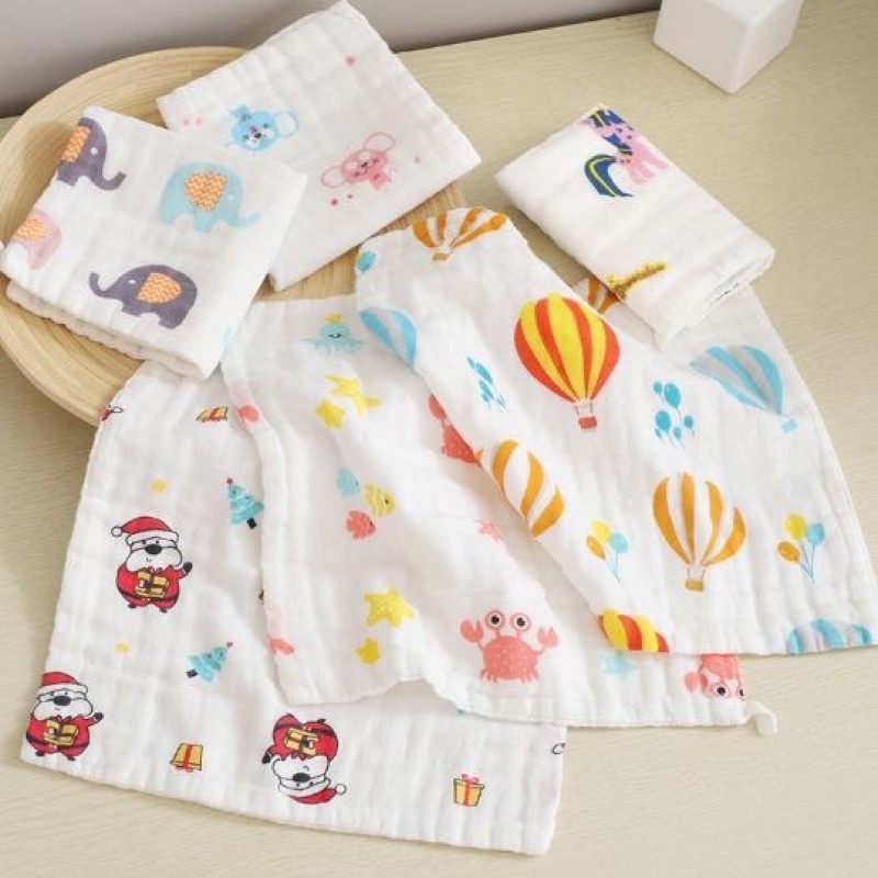 Hộp 6 khăn sữa cotton 6 lớp Mom trusted