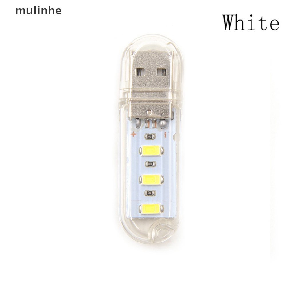 2 Đèn LED USB Mini 3 Bóng 5730 SMD 1.5w Dùng Khi Đi Cắm Trại