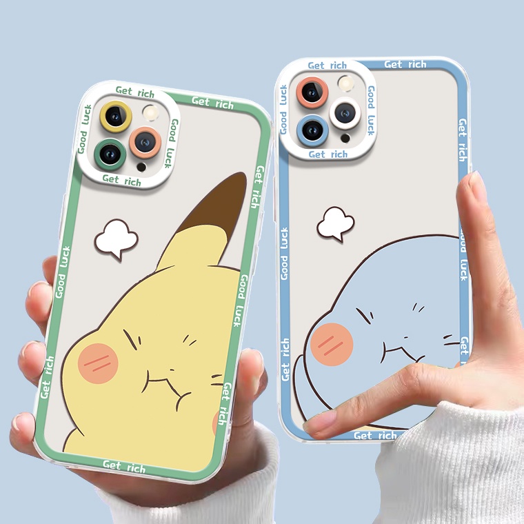 Ốp Điện Thoại Silicon TPU Mềm Trong Suốt Họa Tiết Hoạt Hình Cho IPhone 14 13 12 11 Pro X XR XS Max SE 6 6S 7 8 Plus