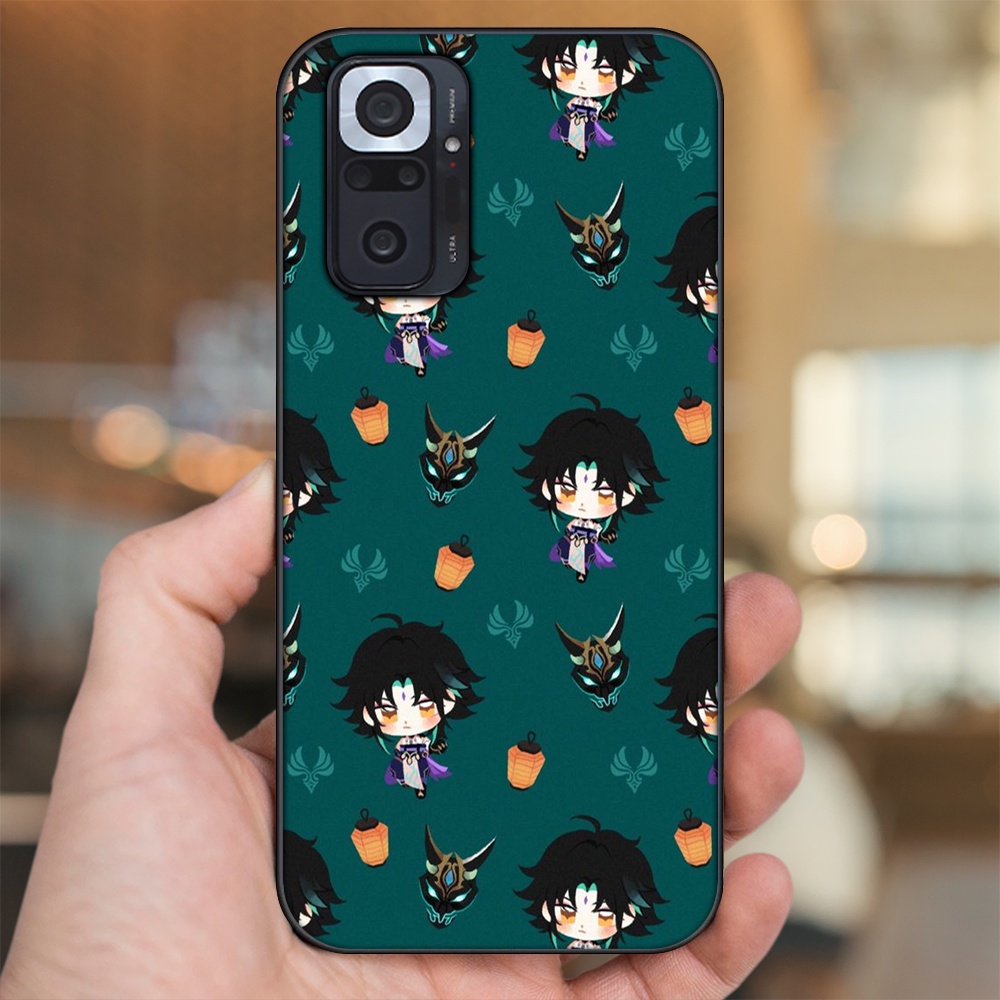 Ốp lưng Xiaomi Redmi Note 10 Pro viền đen in hình Xiao Genshin Impact