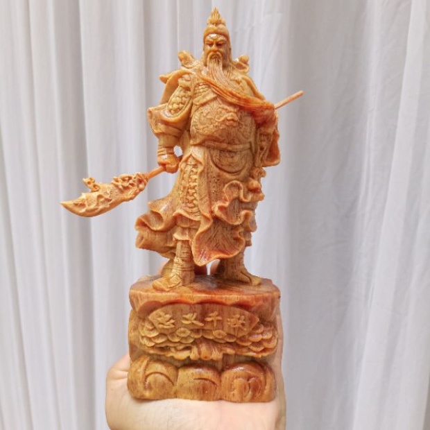 [GIA RE] Tượng Quan công gỗ huyết long cao 20 cm