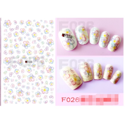 sticker trang trí nail hình hoa