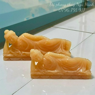 Tượng phật thích ca , phật niết bàn đá ngọc hoàng long - dài 15cm & 20cm