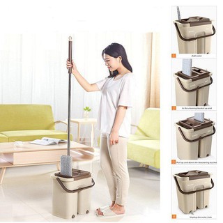 CÂY LAU NHÀ TỰ VẮT THÔNG MINH 360 ĐỘ CÓ THÙNG ĐỰNG