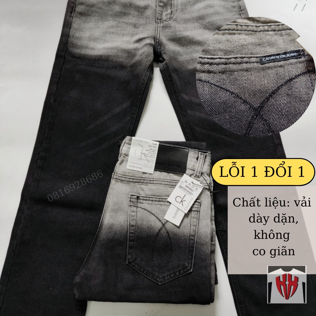 Quần Jean Nam Ống Xuông Đẹp - Quần Bò Xuông Nam Vải Cao Cấp Không Phai, Họa Tiết Rách Hot Nhất-KXSHOPMEN-562