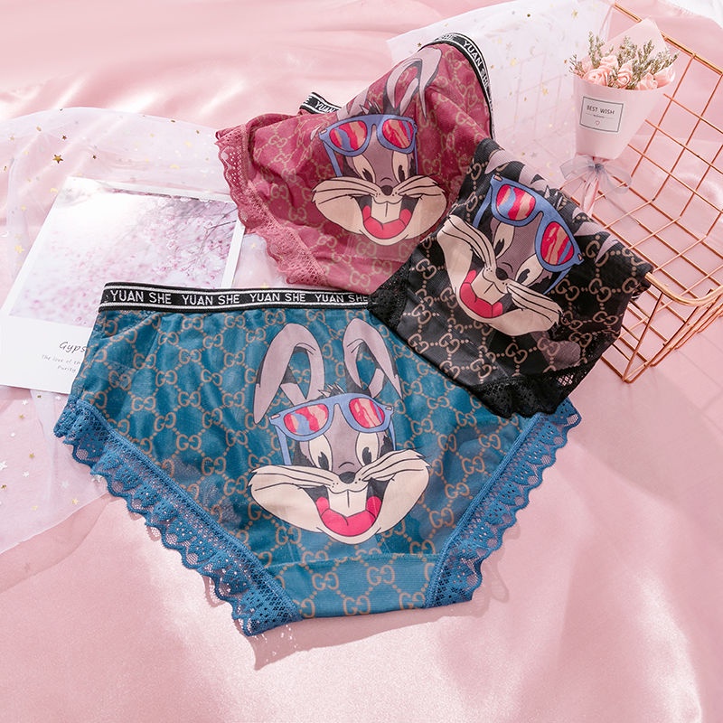 Quần Lót cotton Phối Lưới Họa Tiết Thỏ Bugs sinsqykg006.my21.6.24 Cho Nữ | BigBuy360 - bigbuy360.vn