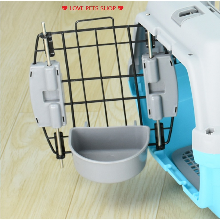 Chén gắn chuồng cho Chó Mèo bằng nhựa - Love pets shop