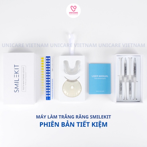 Máy làm trắng răng SMILEKIT - Bộ kit trắng răng không ê buốt giúp răng trắng sáng, chắc khỏe từ bên trong