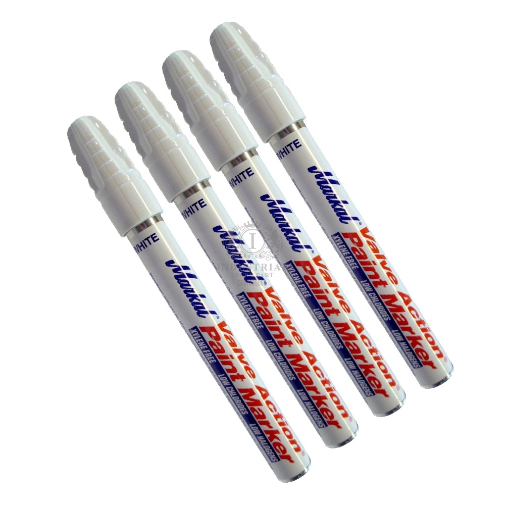 Bút đánh dấu Makal 096820 màu trắng. Bút không dễ xóa, mực nhanh khô, không nhòe. Đánh dấu sản phẩm trong công nghiệp