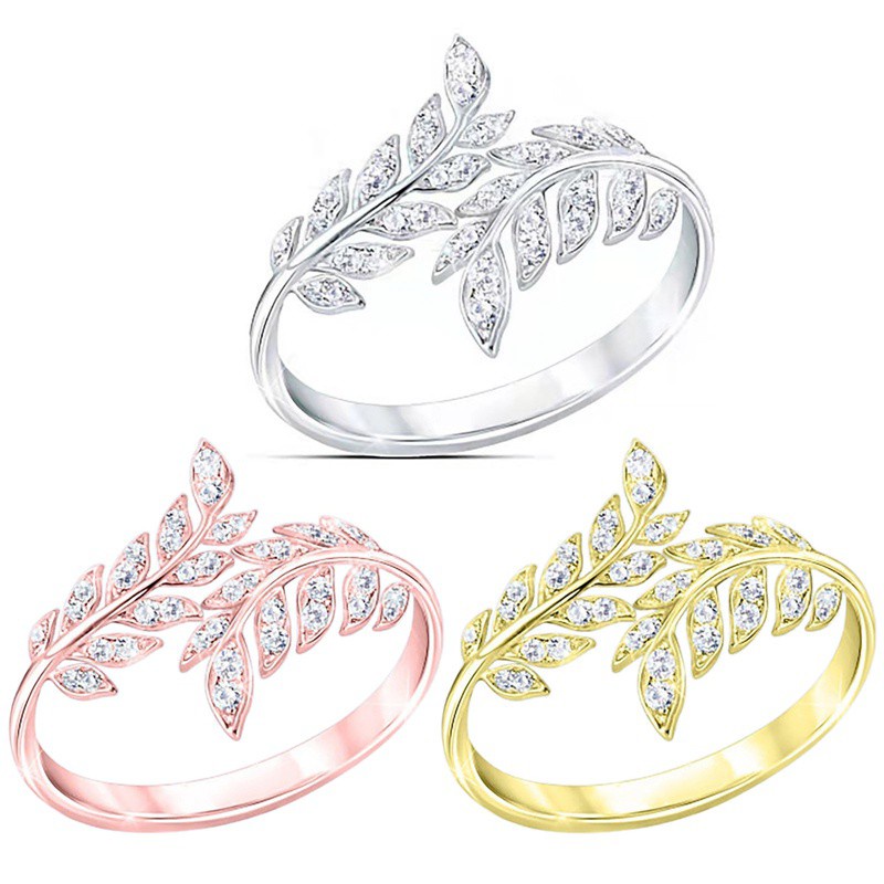 Nhẫn Đeo Tay Kim Loại Hình Lông Vũ Phong Cách Thái Lan