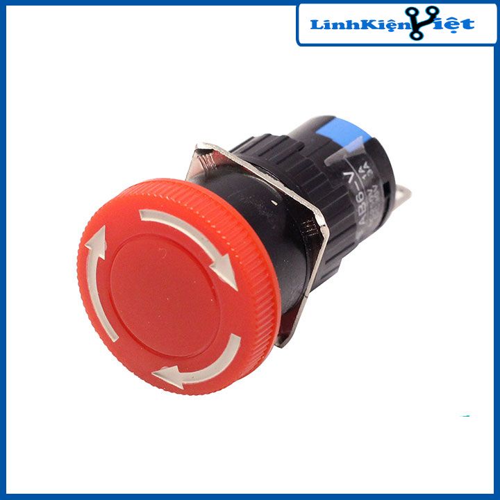Nút Dừng Khẩn Cấp 16mm LAY16-11ZS 250V 1A 3 Chân 2 Thường Mở 2 Thường Đóng