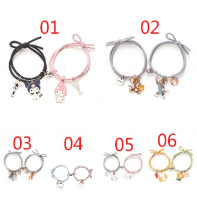 Set 2 Vòng Tay Cao Su Gắn Nam Châm Kiểu Dáng Dễ Thương
