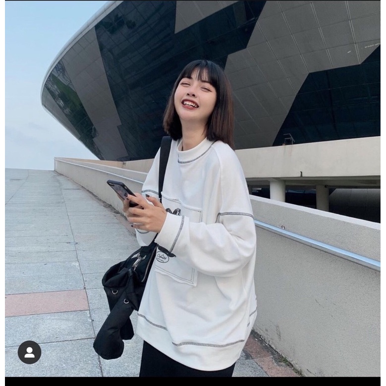 [Mã 12FASHIONSALE1 giảm 10K đơn 50K] [SIEU SALE] SWeater chỉ nổi in hình người một màu trắng (hàng sẵn) | BigBuy360 - bigbuy360.vn