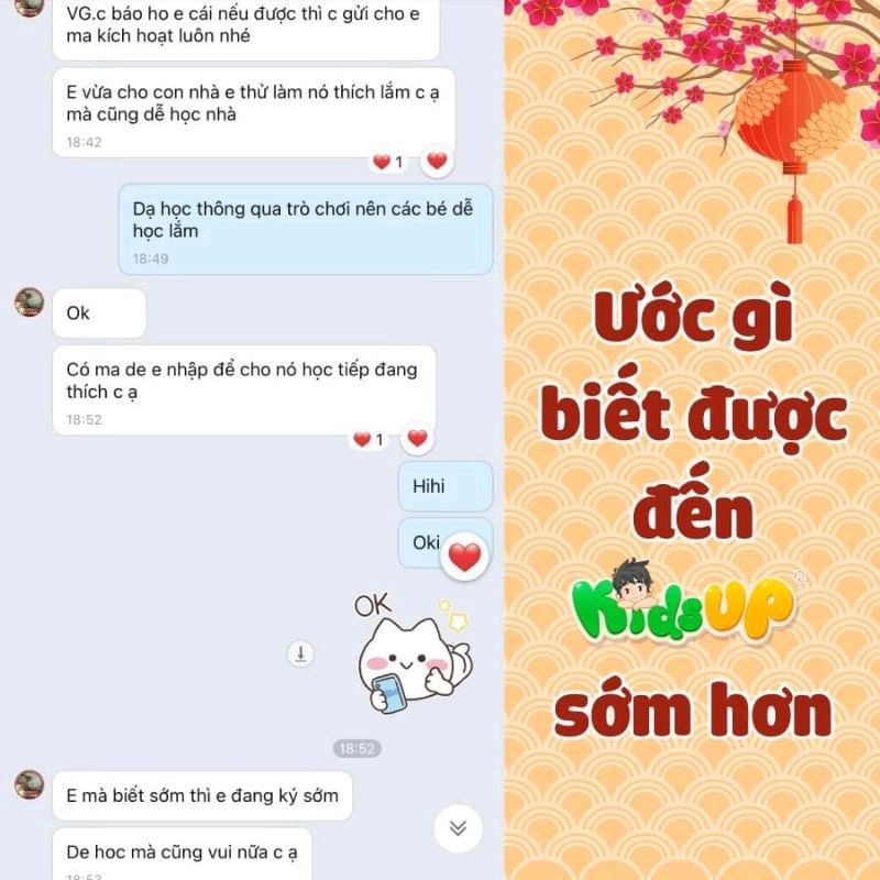 Bộ thẻ học thông minh tặng Kids Up cho bé