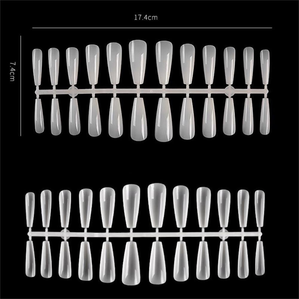 [Hàng mới về] Set 120 móng tay giả bằng acrylic trong suốt dùng trang trí diy màu sắc