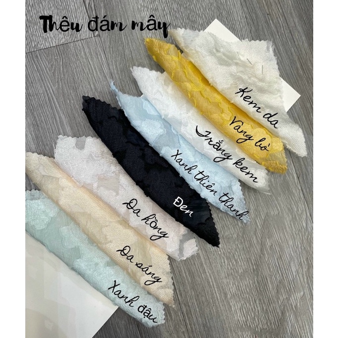 Voan ép mây đủ màu ib, khổ 1m5