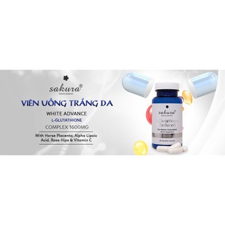 [ChínhHãng] Viên trắng da Sakura White Advance L-Glutathione Complex