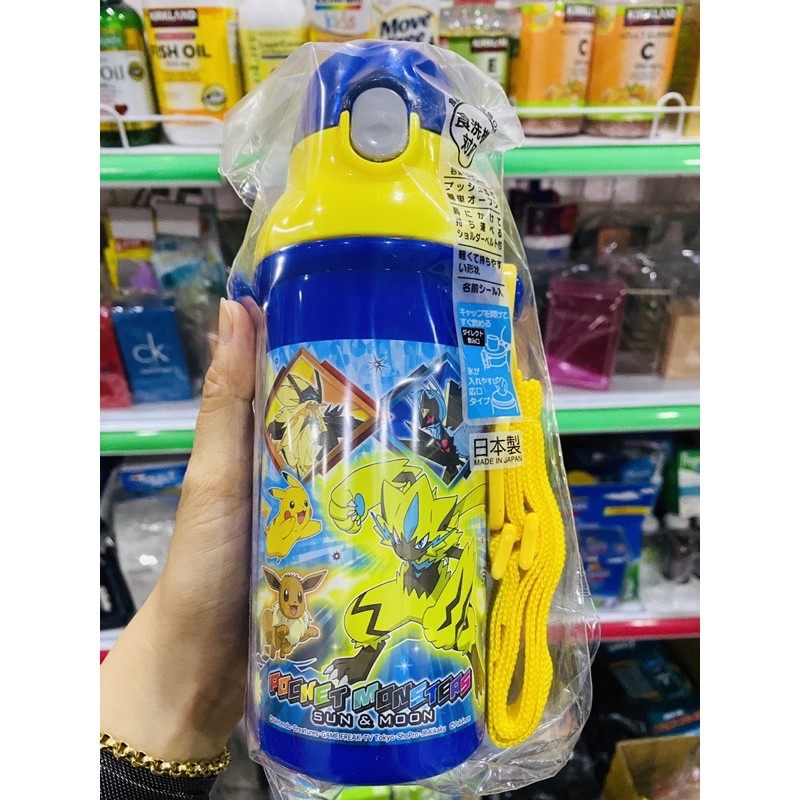 BÌNH UỐNG NƯỚC NÚT BẤM SKATER 480ML của Nhật