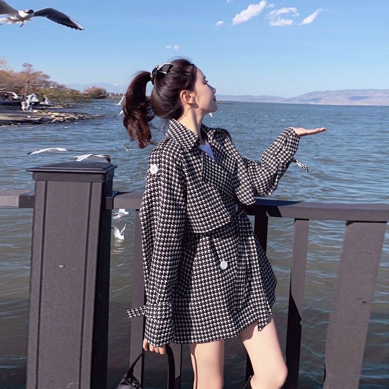 Áo khoác dạ kẻ dáng lỡ và dáng dài mẫu mới nhất hàng QCCC