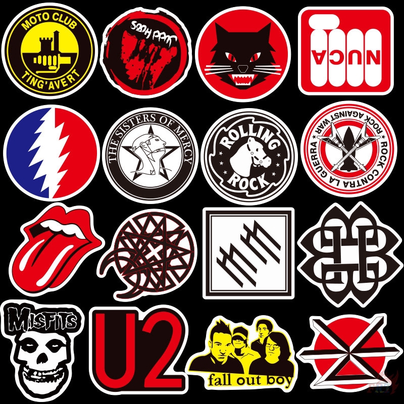 ❉ Rock Band - Series 03 Rock &amp; Roll Logo Stickers ❉ 50Pcs/Set Punk DIY Mixed Decals Doodle Stickers