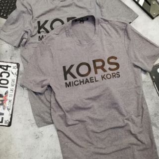 Sale !!! Áo thun nam tay ngắn cổ tròn Michael Kors xám chính hãng - áo phông