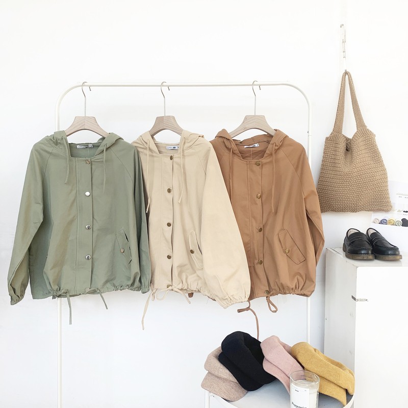 Áo khoác kaki dáng suông có mũ - LYRA | BigBuy360 - bigbuy360.vn